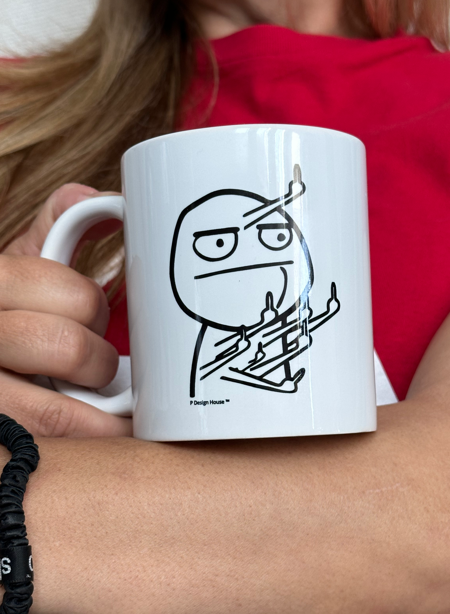 Flip the Bird Meme Funny Coffee Mug, 11oz.